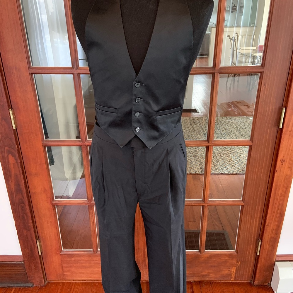 Vintage 1990’s Men’s Tuxedo Jacket Pants Vest Set - Picture 3 of 8